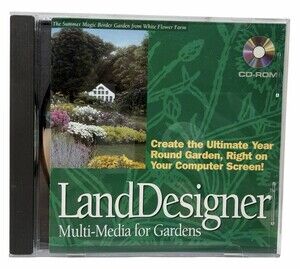 Vintage 1994 LandDesigner Multi-Media for Gardens PC Windows CD-ROM Green Thumb